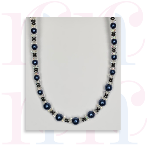 Navy Pearl Necklace