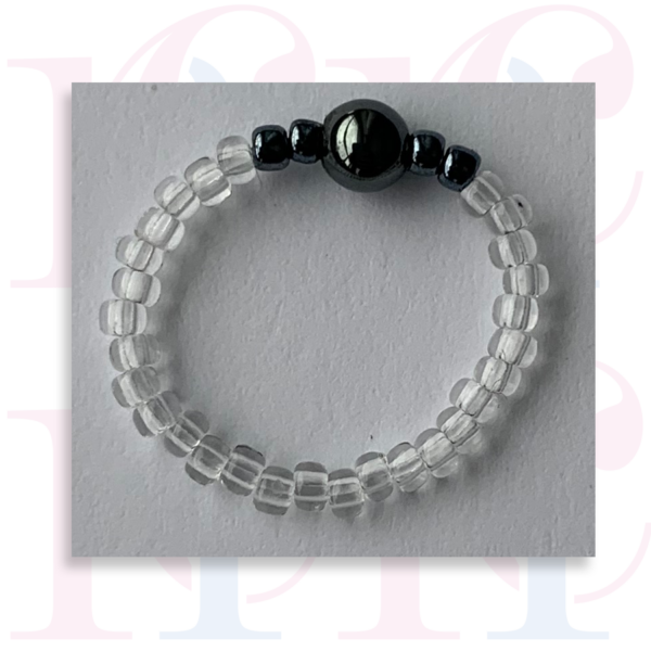 Round Smokey Metallic Ring